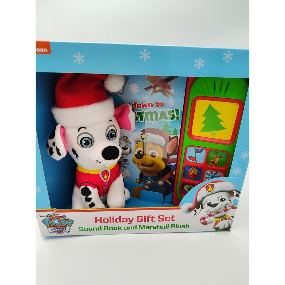 Nickelodeon Paw Patrol Ready Set Snow Marshall Plush And Book Gift Set NEW